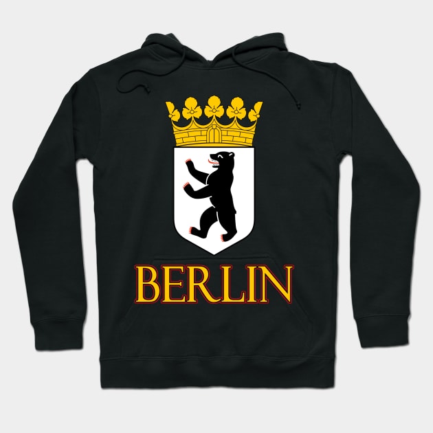 Berlin, Germany - Coat of Arms Design Hoodie by Naves